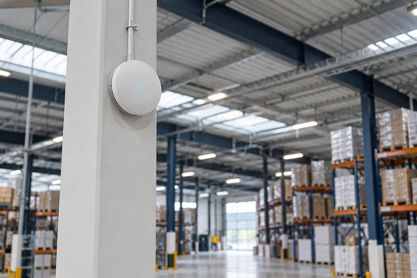 Illustrative enterprise wireless access point in a warehouse environment